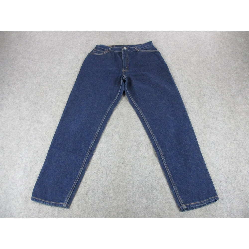 VINTAGE Levis 550 Jeans Womens 14 Mis M Blue Relaxed Tapered Dark USA Y2K 30x32
